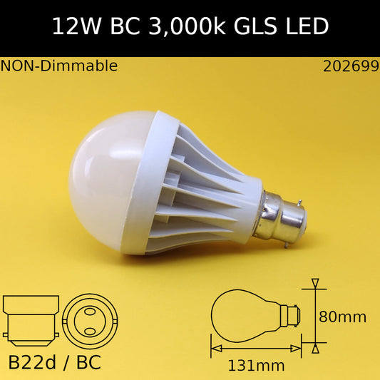 Warm White / No / 12W (=85w) - 3000K