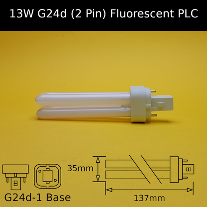 13W G24d (2 Pin) Fluorescent PLC