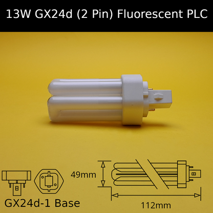 13W GX24d (2 Pin) Fluorescent PLC