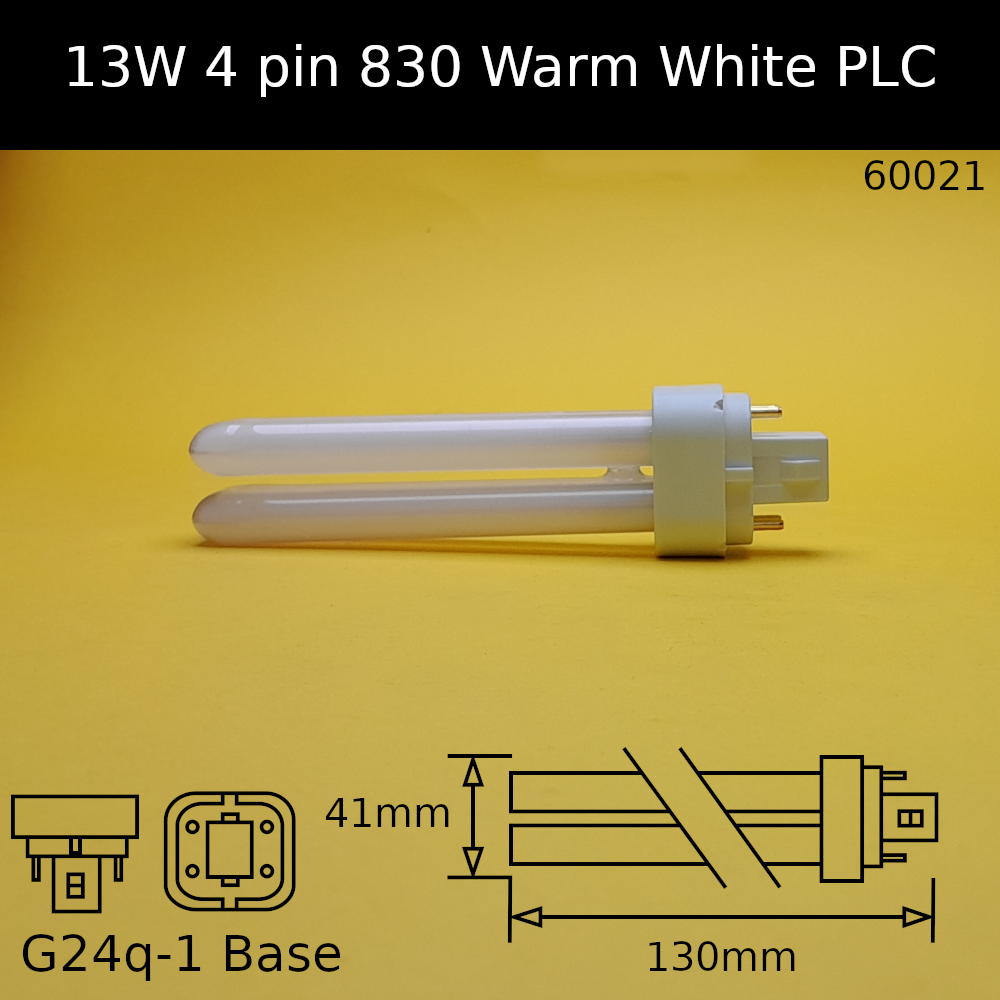 13W G24q (4 Pin) Fluorescent PLC
