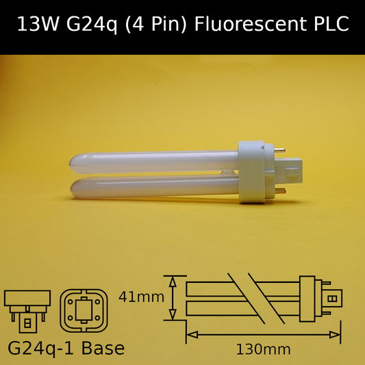 13W G24q (4 Pin) Fluorescent PLC