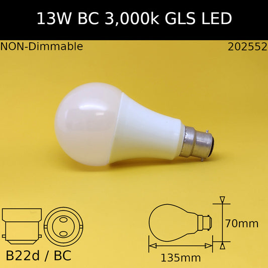 Warm White / No / 13W - 1250lm - 3000K
