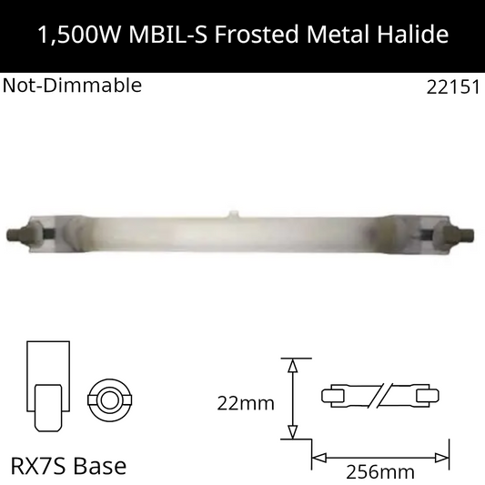 1,500W RX7S MBIL-S Frosted 5,200K Metal Halide