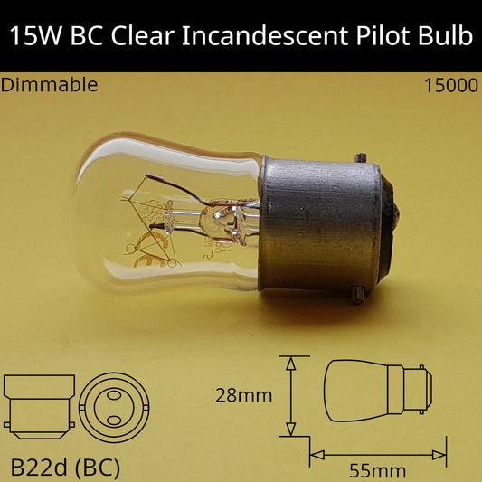B22D (BC) / 15W / 220V - 240V / No Discount Available