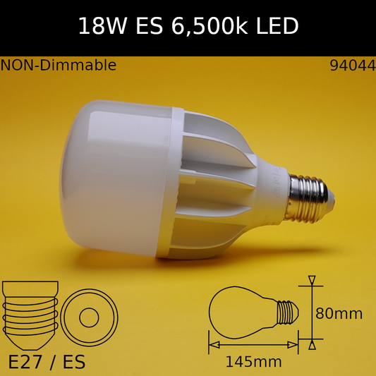 18W 230V ES 1,800lm 6500k Daylight Frosted LED