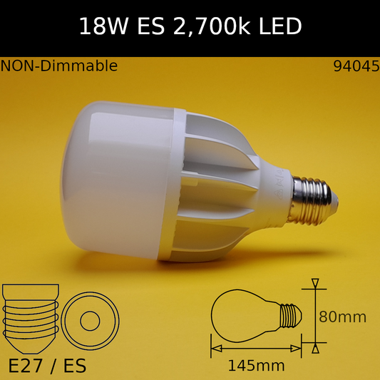 18W 230V ES 1,620lm Warm White 2,700k Frosted LED