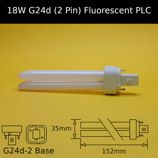 18W G24d (2 Pin) Fluorescent PLC