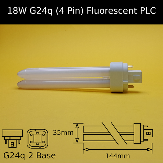 18W G24q (4 Pin) Fluorescent PLC