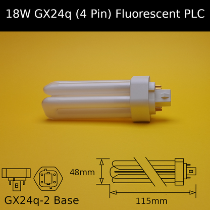 18W GX24q (4 Pin) Fluorescent PLC