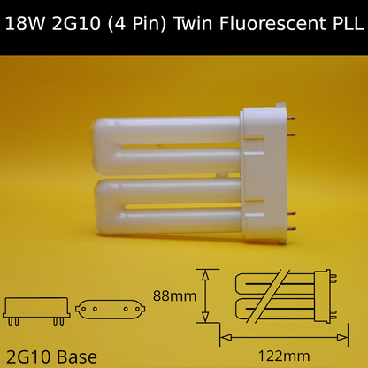 18W 2G10 (4 pin) Twin Fluorescent PLL