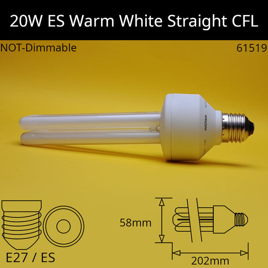 E27 (ES) / 20W - Warm White - 2700k / No Discount Available
