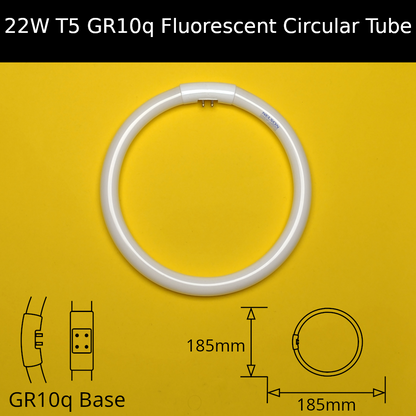 22W T5 GR10q 185mm Fluorescent Circular Tube
