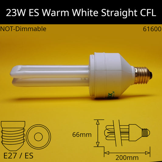 E27 (ES) / 23W - Warm White - 2700k / No Discount Available