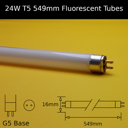 24W T5 549mm Fluorescent Tubes