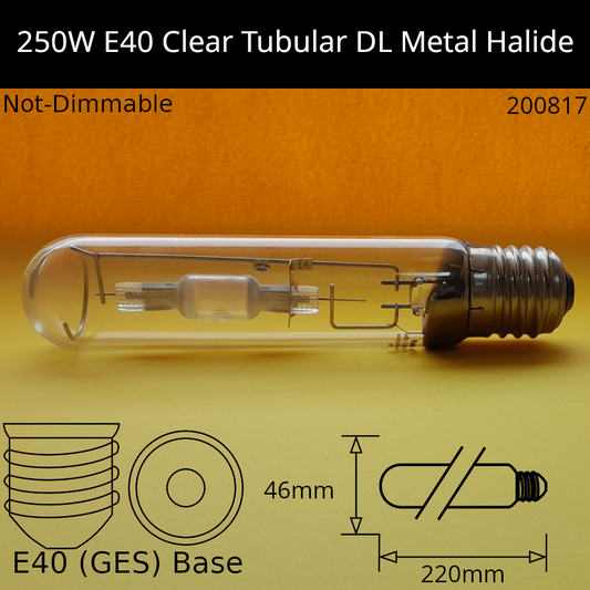250W GES Tubular Clear DL Metal Halide