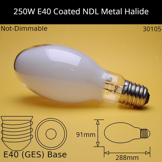 250W GES Elliptical Coated NDL Metal Halide