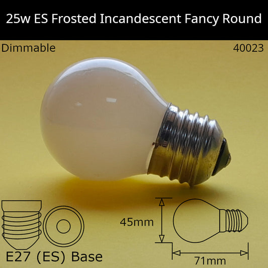 E27 (ES) / 25W - Frosted / No Discount Available