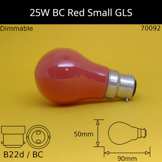 BC (B22D) / RED / 25W