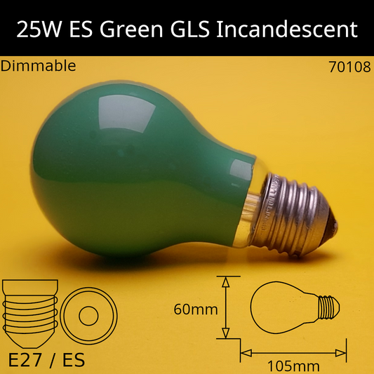 ES (E27) / GREEN / 25W