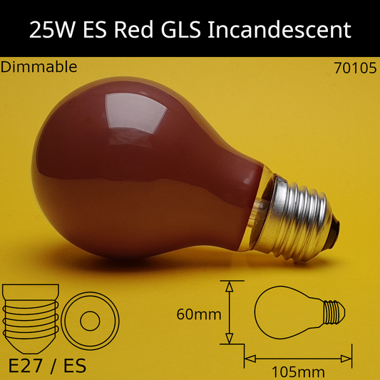 ES (E27) / RED / 25W