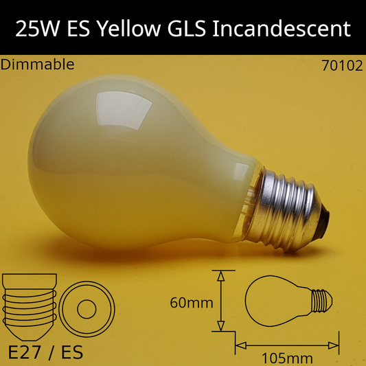 ES (E27) / YELLOW / 25W