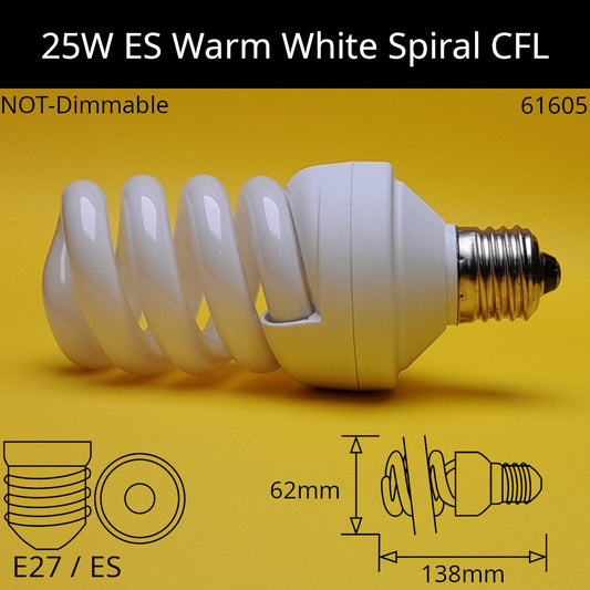 E27 (ES) / 25W - 2,700K - Warm White / No Discount Available