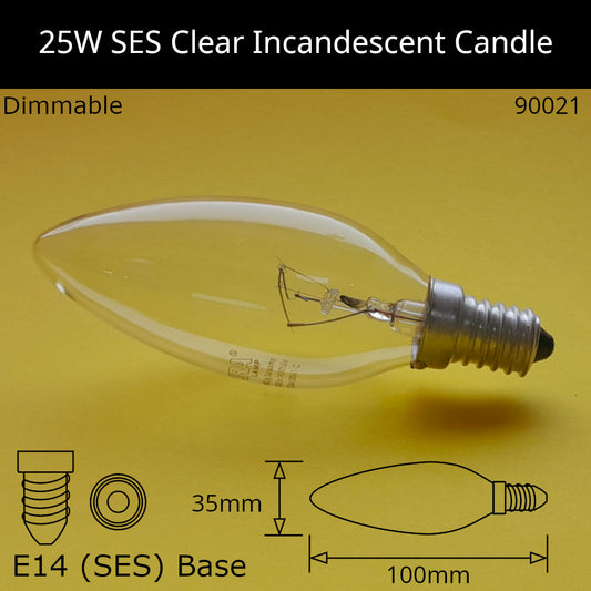 E14 (SES) / 25W - Clear / No Discount Available