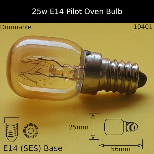 Oven / 220V - 240V / E14 (SES) / 25w - Pilot - Clear