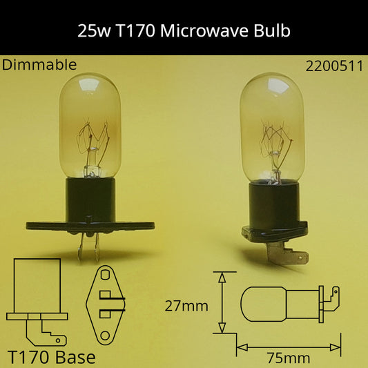 Microwave / 220V - 240V / T170 Angled Pin Diamond Base / 25W