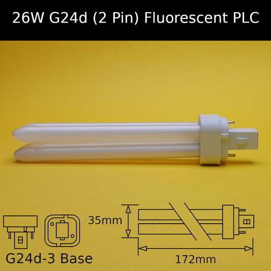 26W G24d (2 Pin) Fluorescent PLC