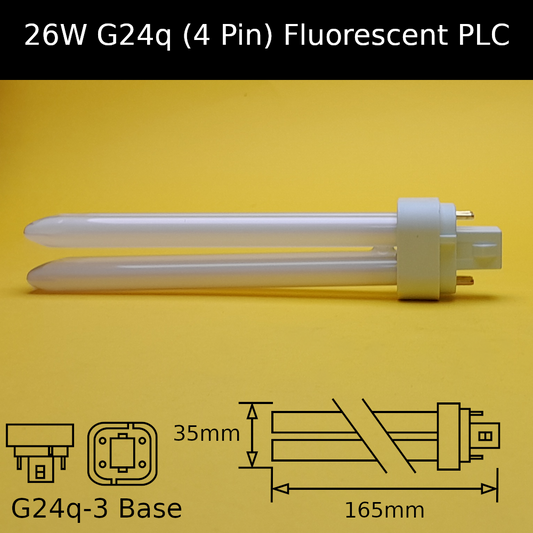 26W G24q (4 Pin) Fluorescent PLC