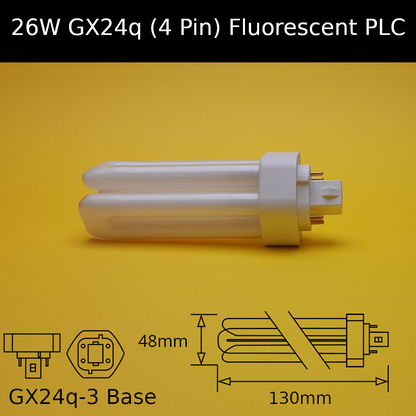 26W GX24q (4 Pin) Fluorescent PLC