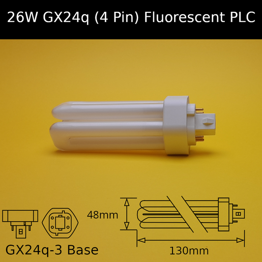 26W GX24q (4 Pin) Fluorescent PLC