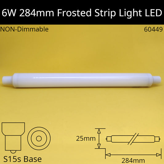 6W 240V White Tubular 284mm Double Ended LED Strip Light