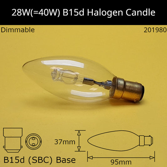 B15D (SBC) / Clear / 28w (=40w)