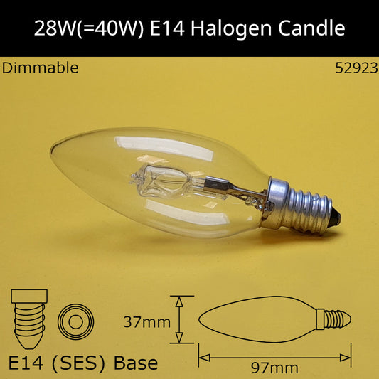 E14 (SES) / Clear / 28w (=40w)