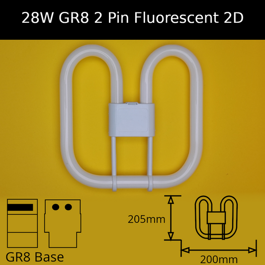 28W GR8 (2 Pin) 2D Compact Fluorescent