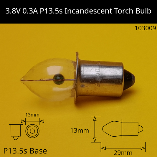 P13.5S / 3.8V / 1.14W - 0.3A