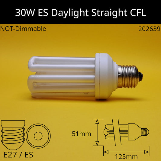 E27 (ES) / 30W - Daylight - 6500k / No Discount Available