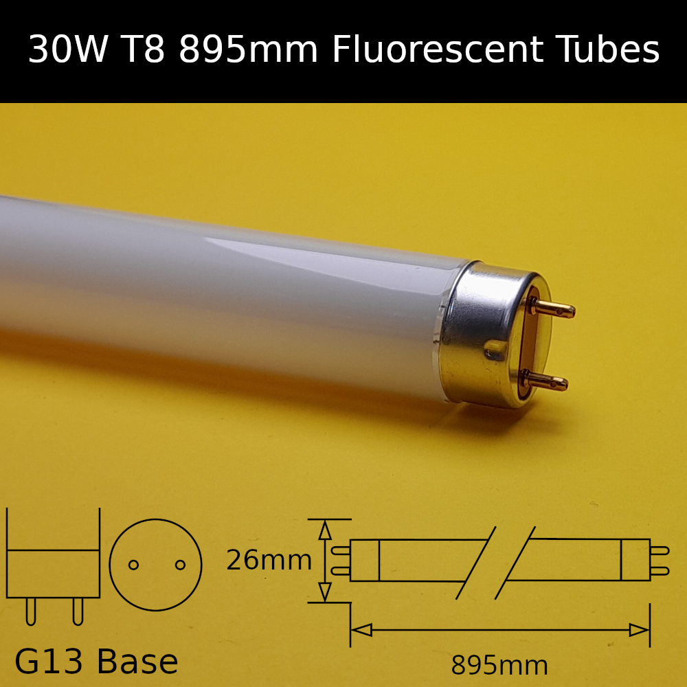 30W T8 895mm Fluorescent Tubes