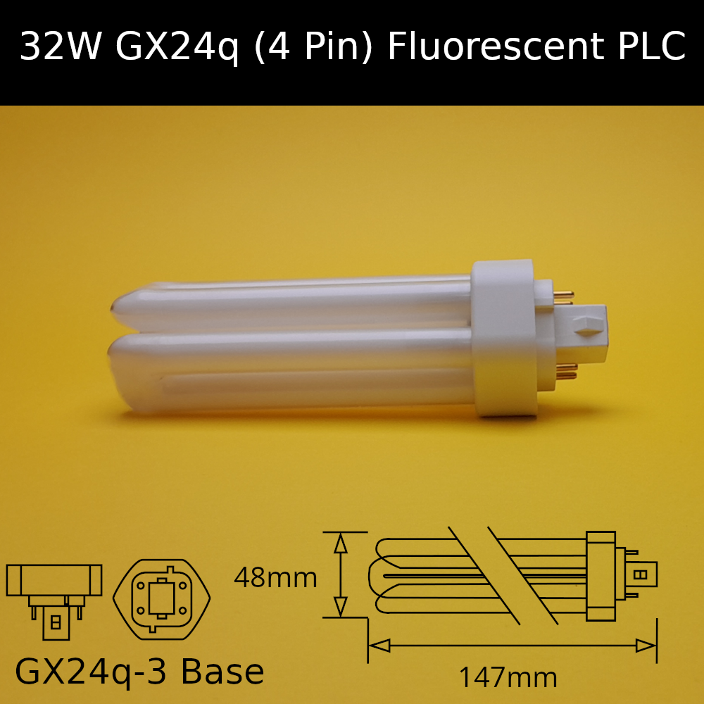 32W GX24q (4 Pin) Fluorescent PLC