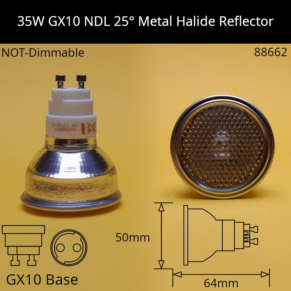 35W GX10 25° NDL 942 4,200K Metal Halide Reflector