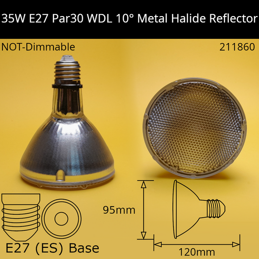 35W ES Par30 WDL 10° Reflector Metal Halide