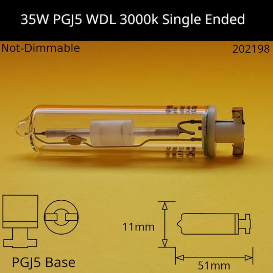 35W PGJ5 Single Ended WDL 930 Warm White Metal Halide