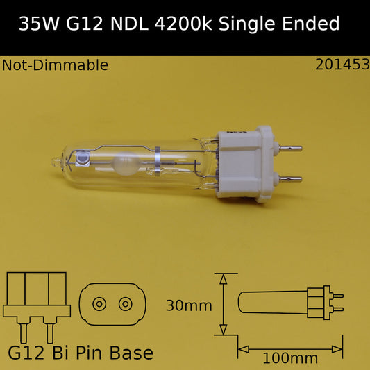 35W G12 Single Ended NDL Cool White 942 Metal Halide