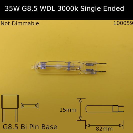 35W G8.5 Single Ended WDL Warm White 830 Metal Halide
