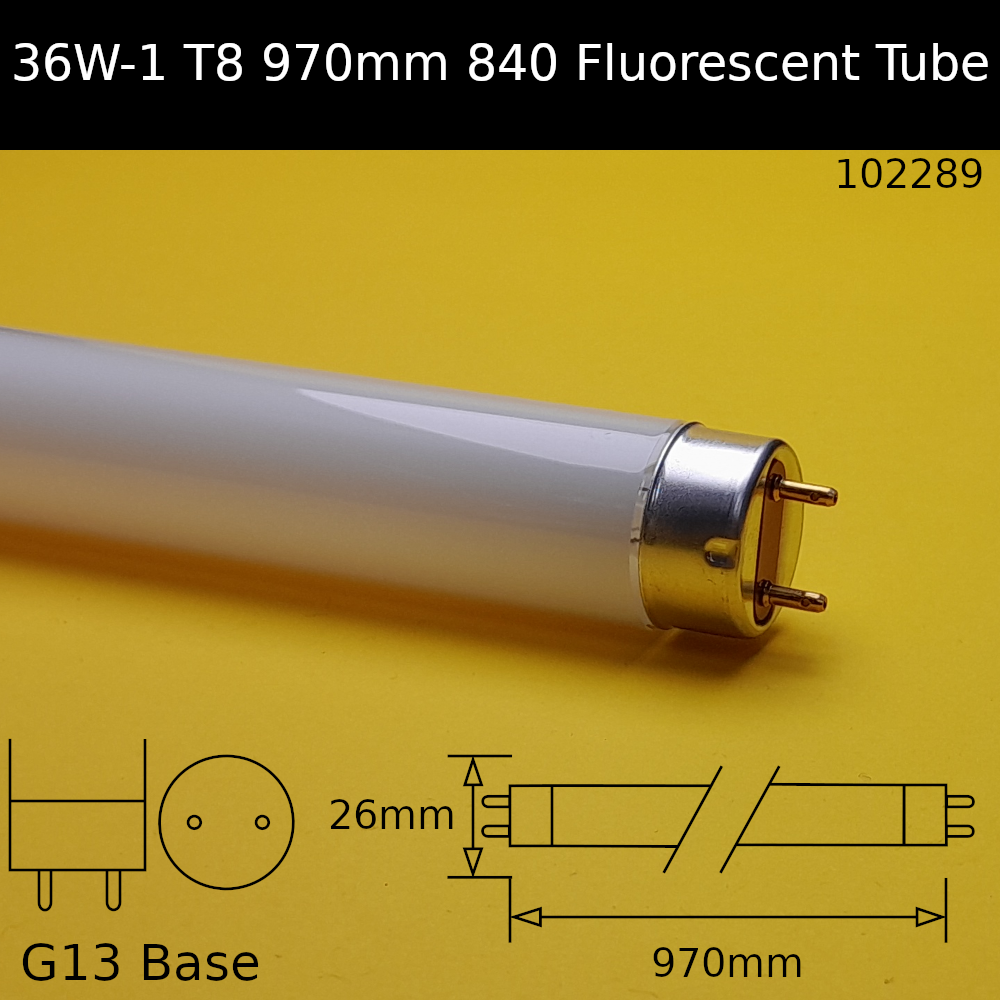 36W-1 T8 970mm Fluorescent Tubes