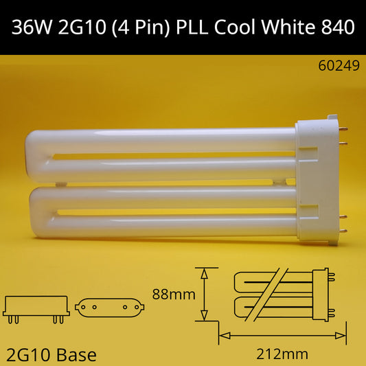 36W 2G10 (4 pin) Twin PLL 4,000K Cool White 840 Compact Fluorescent