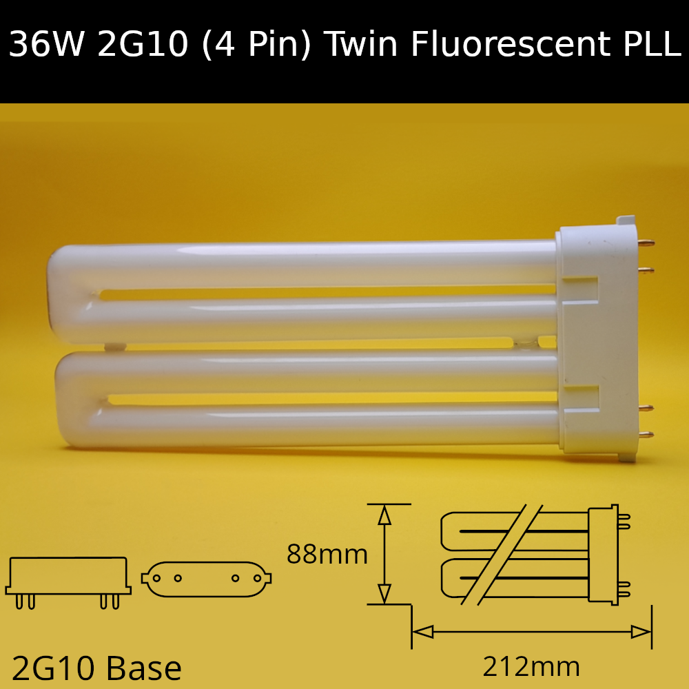 36W 2G10 (4 pin) Twin Fluorescent PLL