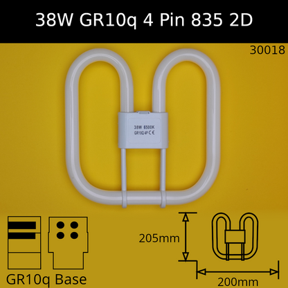 38W GR10q (4 Pin) 2D Compact Fluorescent